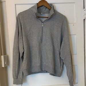 Women’s Gray Half-Zip Sweater